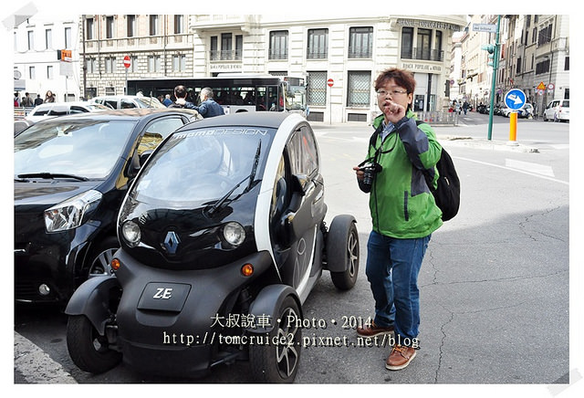 大叔說車-遇見Renault Twizy ZE 電動車in義大利 @大叔搞怪日記